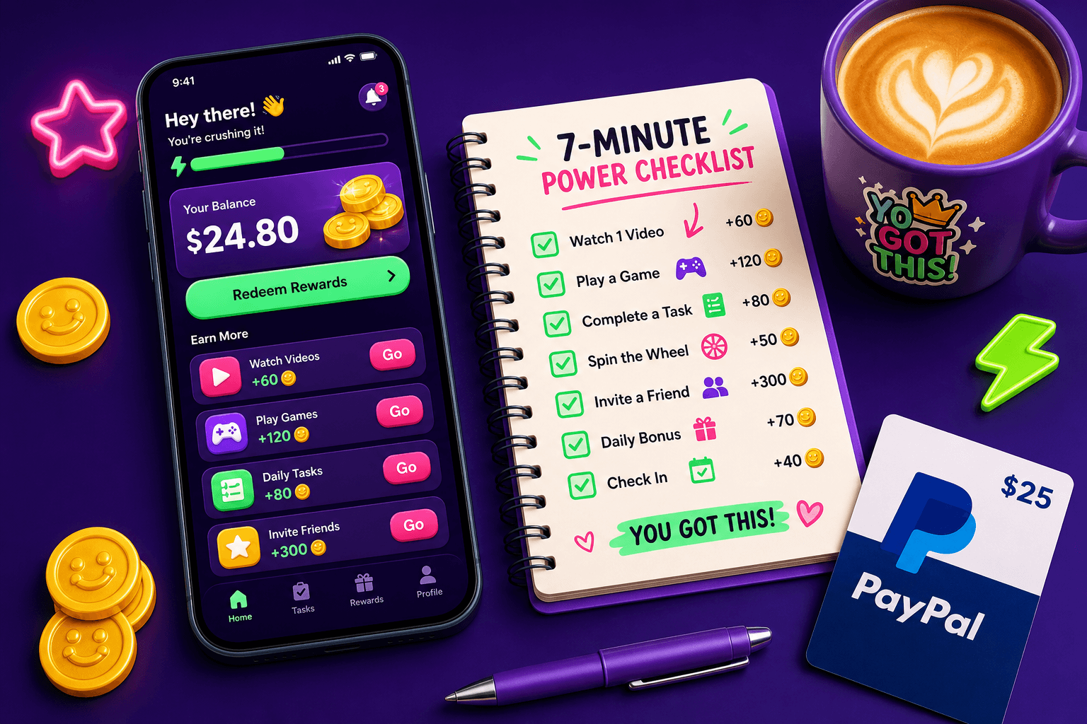 7-Minute Daily Checklist to Earn PayPal Rewards Consistently