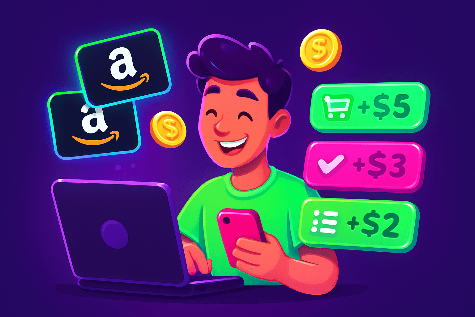 Earn Amazon gift cards with short shopping tasks