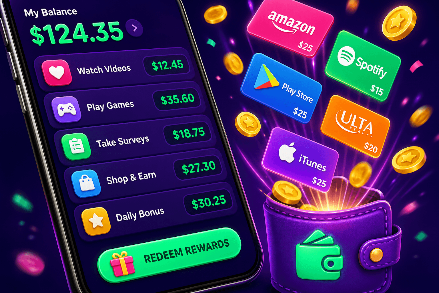 Fast ways to turn small app balances into gift cards