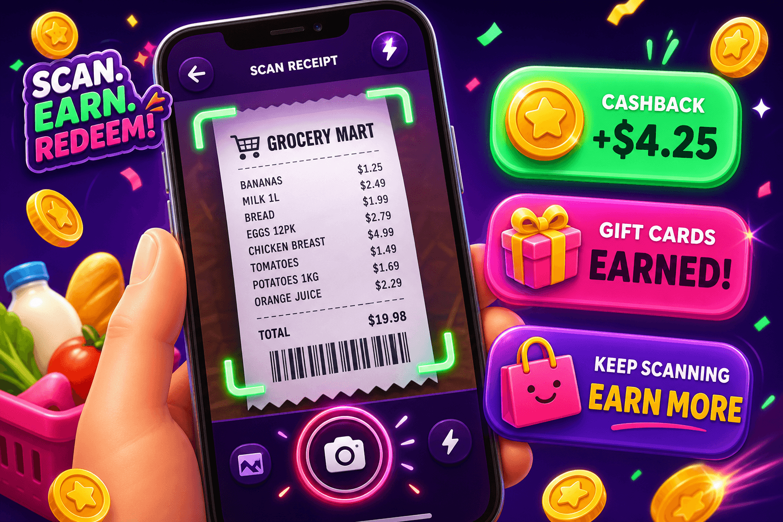 Get paid for extra tasks on receipt photos