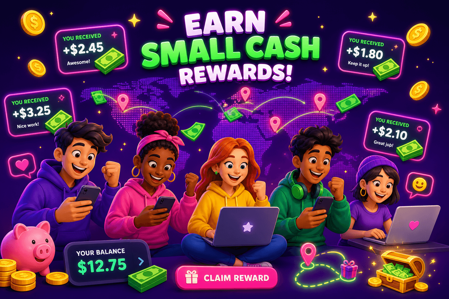 International-friendly reward apps that pay local