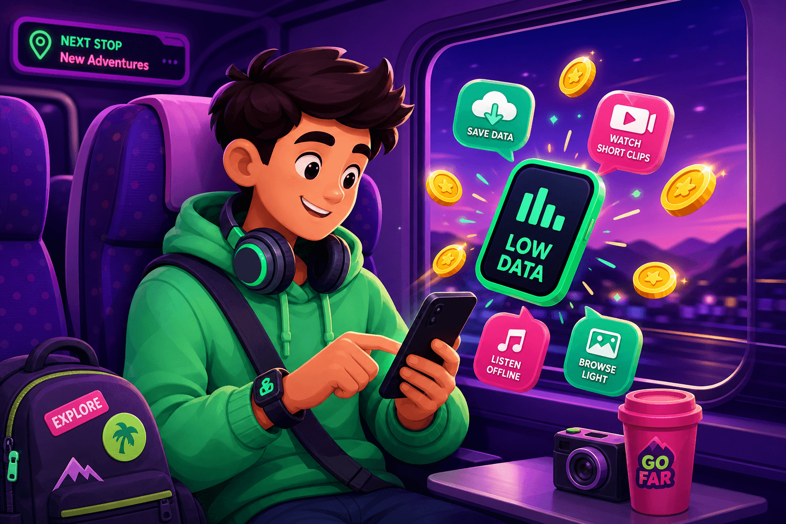 Low-data reward apps that actually work while traveling