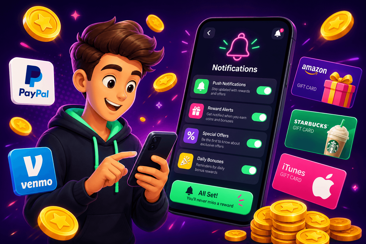 Make notifications useful: reward app settings that save time