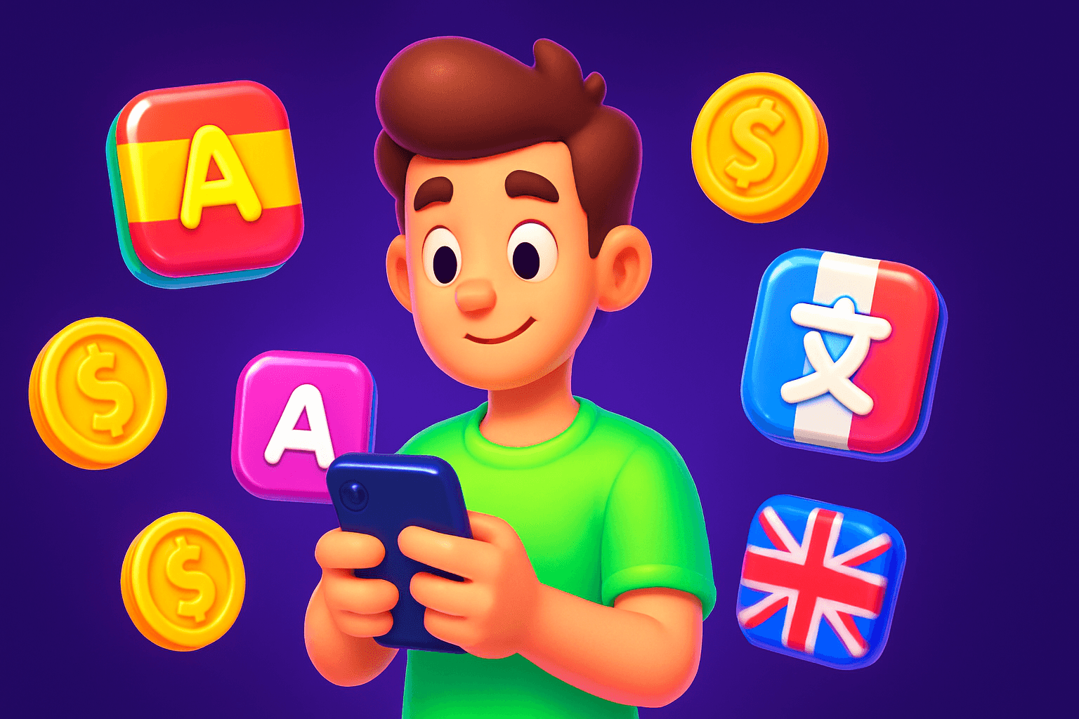 Micro-earning ideas for language learners using phone apps