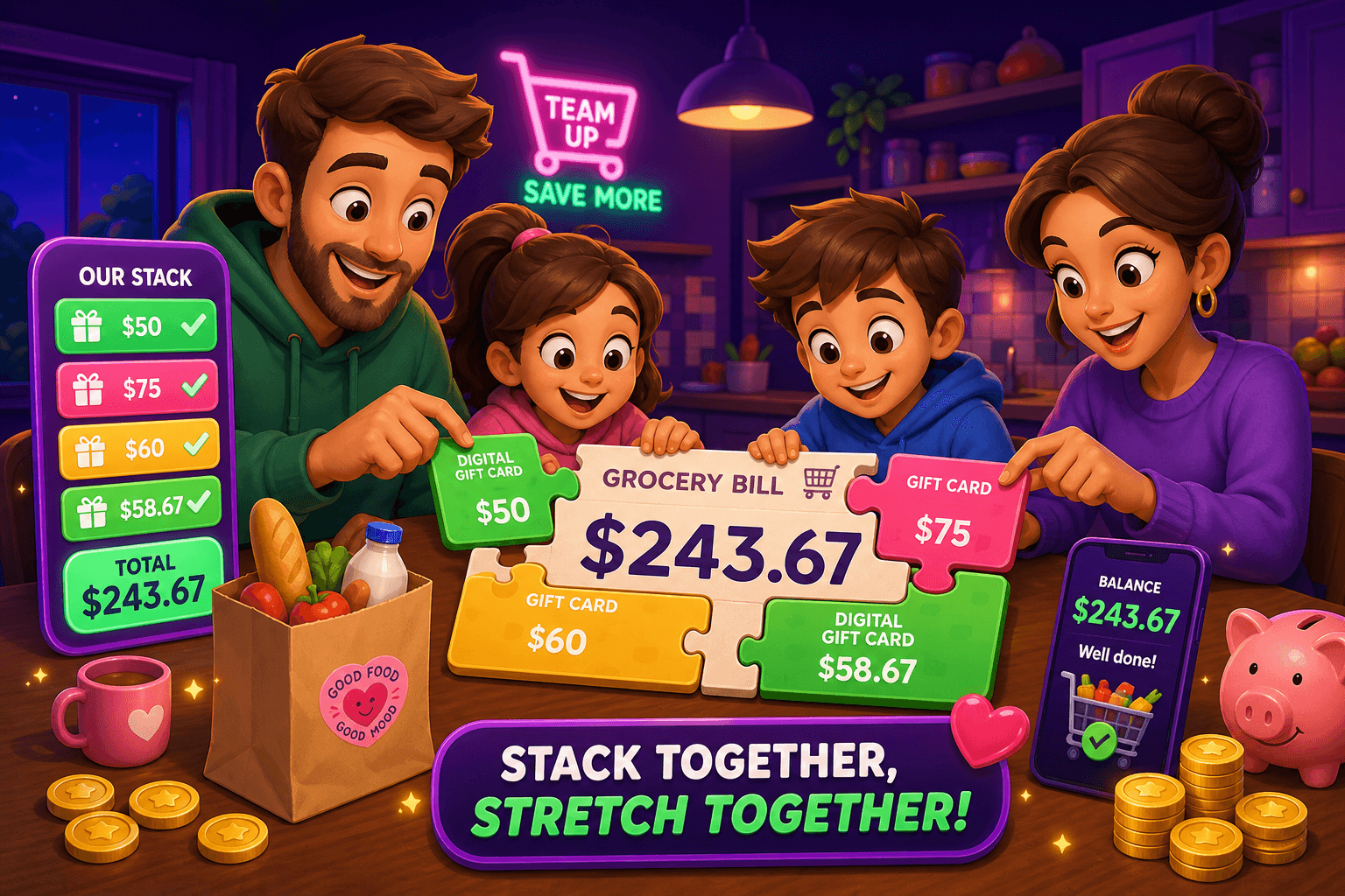 Pool Family Gift Cards to Stretch Your Grocery Budget