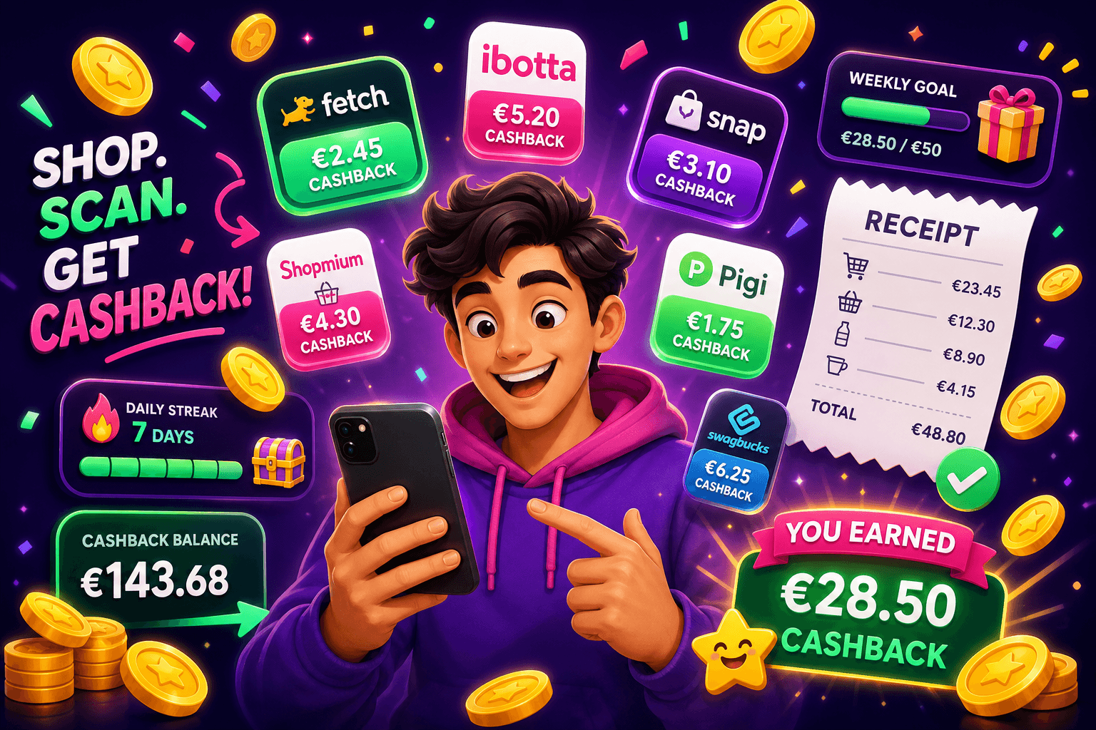 Stack Receipt and Cashback Apps to Speed Redemptions